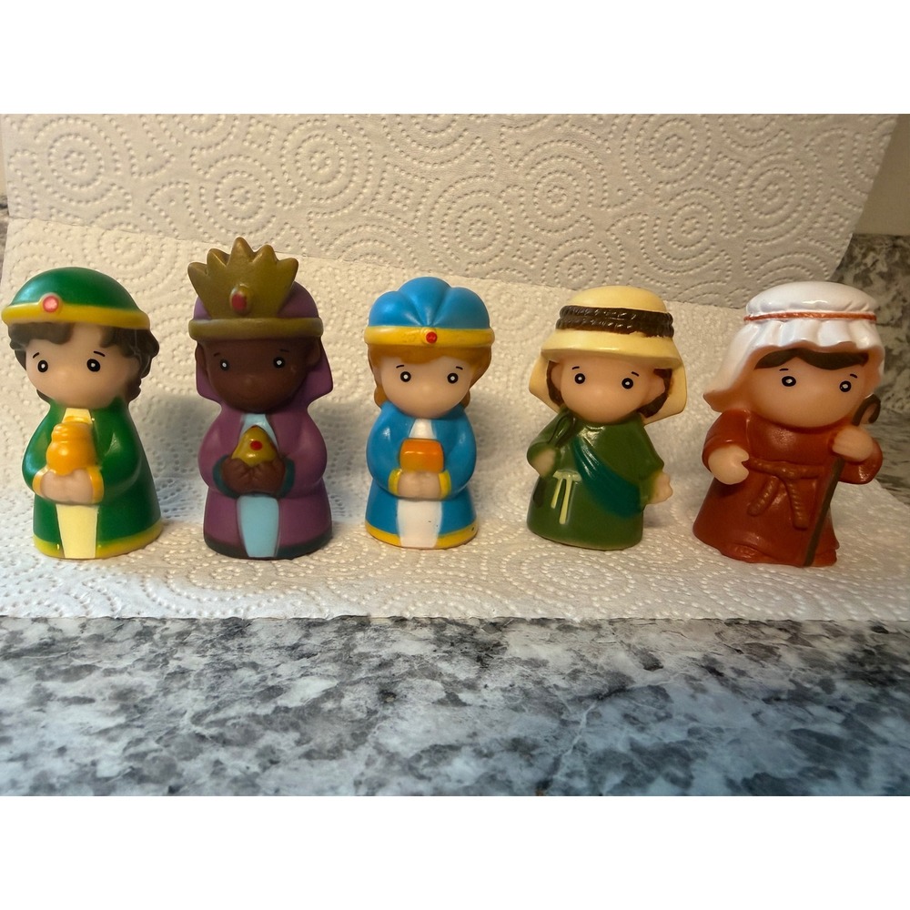 Fisher Price Little People Nativity Three Wise Men Kings Shepherds Figures Lot 5 - Picture 6 of 6